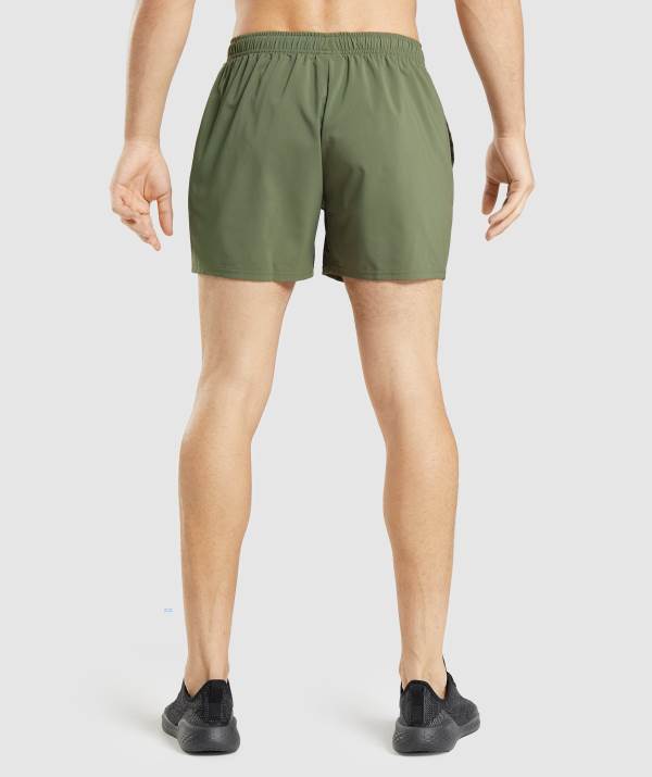 Panske Šortky Gymshark Arrival 5" Olivovo Zelená | KF1579042